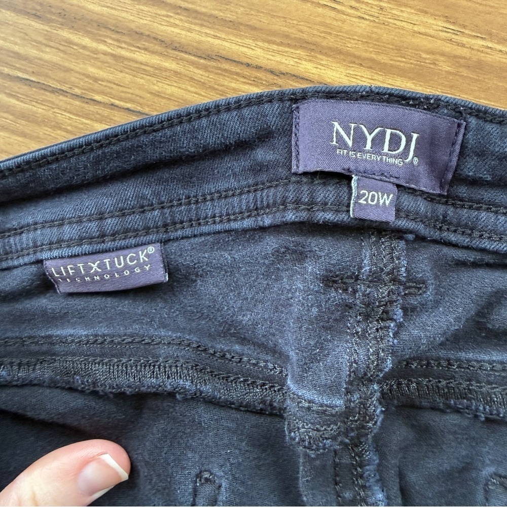 NYDJ Black Cropped Cutoff Button Fly Jeans – 20W - Picture 2 of 7